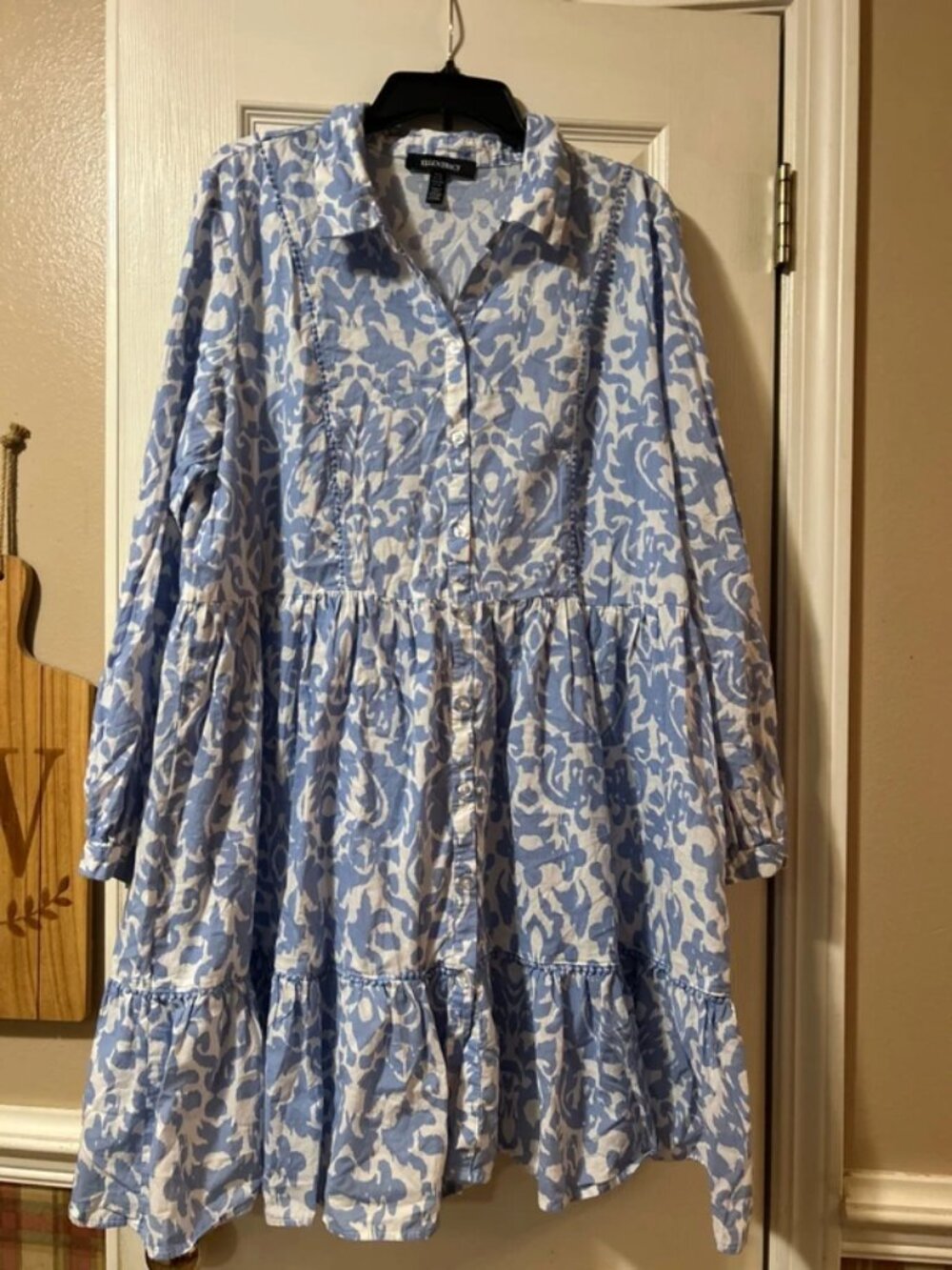 Size XL dress blue/white
